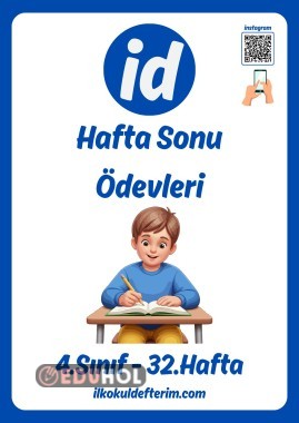 4.Sınıf Hafta Sonu Ödevleri - 32.Hafta