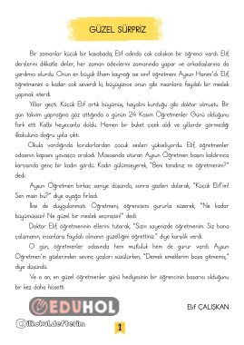 Öğretmenler Günü konulu Okuduğunu Anlama Metni