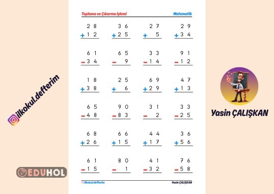 Toplama ve Çıkarma İşlemi
