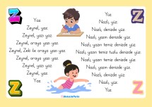 Z Sesi Karesel Metin Çalışması