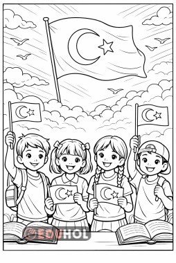 Türk Bayrağı Boyama