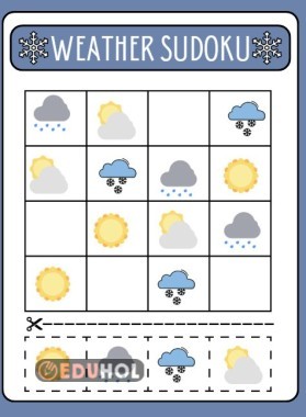 weather, clothes sudoku