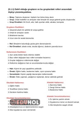 Gruplar ve Roller Ders Notu