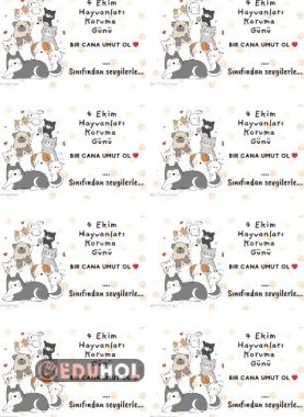 Hayvanları Koruma Günü Mama Etiketleri