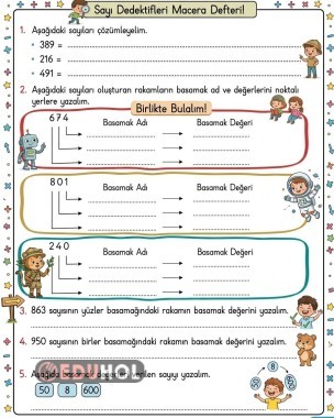 3 Basamaklı Sayıları Çözümleme-Basamak Adı-Basamak Değeri3