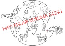 4 Ekim Hayvanları Koruma Günü Boyama Çalışması