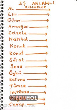 EŞ ANLAMLI KELİMELER