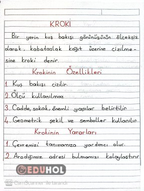 KROKİ ÖZELLİKLERİ