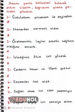 Yazımı karıştırılan kelimeler etkinlik