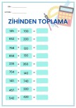 ZİHİNDEN TOPLAMA