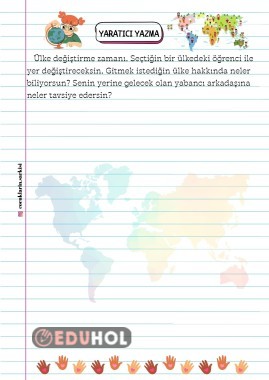 Yaratıcı Yazma Etkinliği 4