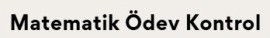 Matematik Ödev Kontrol Listesi