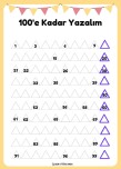 1 den 100 e ritmik sayma