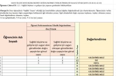 Sağlıkla Büyüyorum Biçimlendirici Değerlendirme Ölçeği