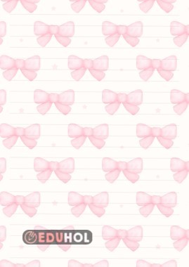 Pembe kurdele desenli çizgili kağıt