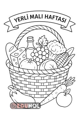 Yerli malı haftası sepet boyama