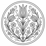 Lale çini boyama sayfası