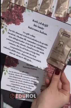 Veli teşekkür kartı