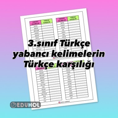 Yabancı kelimelerin Türkçe karşılığı