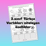 Varlıkları niteleyen sözcükler