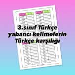 Yabancı kelimelerin Türkçe karşılığı