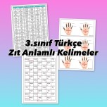 Zıt anlamlı kelimeler