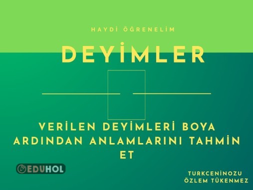 Boyuyoruz anlamını tahmin ediyoruz