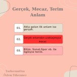 Gerçek-Mecaz-Terim Anlam