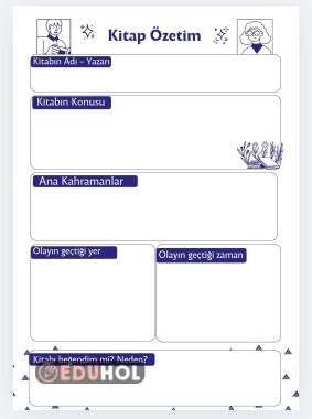 Kitap özeti şablonu