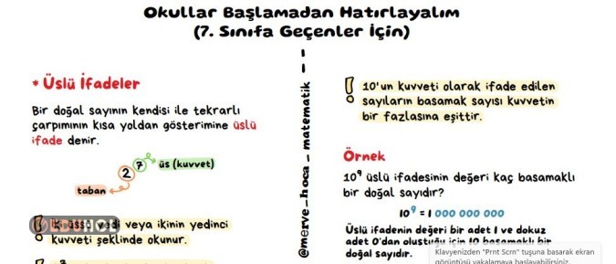 7.Sınıfa Geçenler İçin Kısa Tekrar