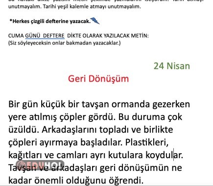 Haftalık Ödev 20-24 Nisan