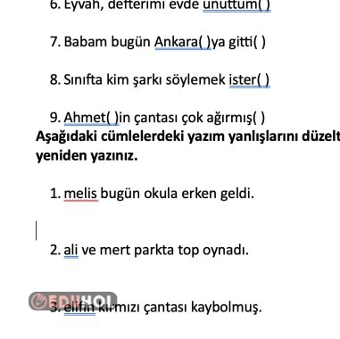 noktalama işaretleri defter