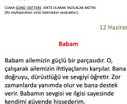 Haftalık Ödev Çizelgesi 8-12 Haziran