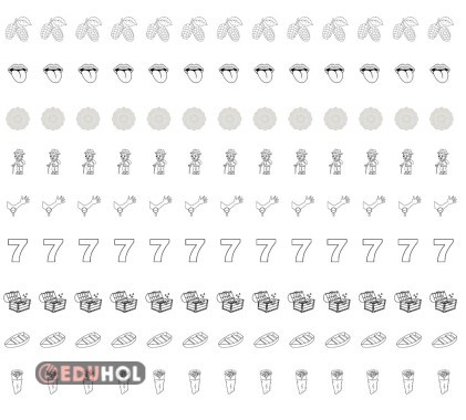 d harfi kelime görselleri, yukarıdan aşağıya