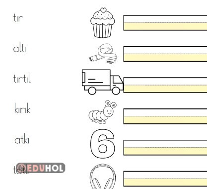 ı harfi görsel eşleştirme ve yazma