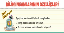 3. Sınıf Fen Bilimleri Bilim İnsanlarının Özellikleri Ders Sunumu