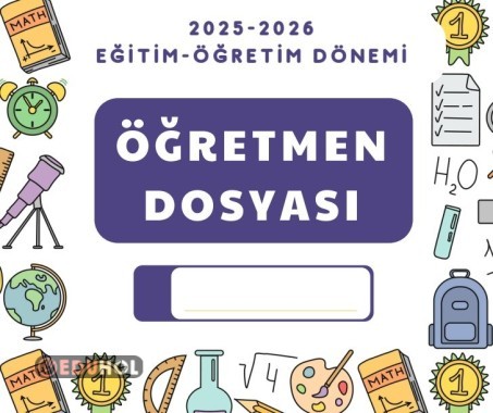 2025-2026 Öğretmen Dosyası Kapakları