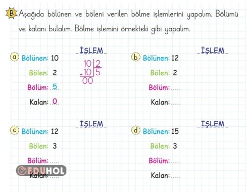 2.SINIF MATEMATİK BÖLME İŞLEMİNİN ELEMANLARI