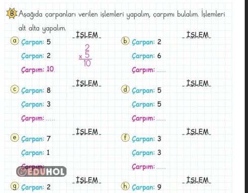 2.SINIF MATEMATİK ÇARPMA İŞLEMİNİN ELEMANLARI