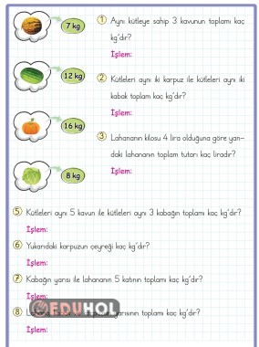 2.SINIF MATEMATİK KÜTLE ÖLÇÜSÜ ETKİNLİİK