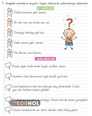 2.SINIF TÜRKÇE ATASÖZLERİ ETKİNLİK