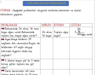 2.SINIF MATEMATİK TOPLAMA VE ÇIKARMA İŞLEMİ PROBLEMLER