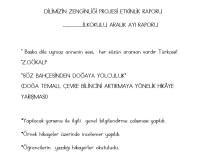 DİLİMİZİN ZENGİNLİĞİ PROJESİ ARALIK AYI ETKİNLİK RAPORU