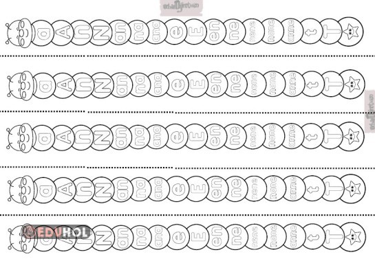 Hece-Kelime Okuma Tırtılı Kes-yapıştır -Boya