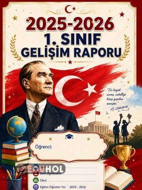 Atatürk temalı gelişim raporu kapakları 1. Sınıf