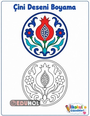 Çini deseni boyama modelleri