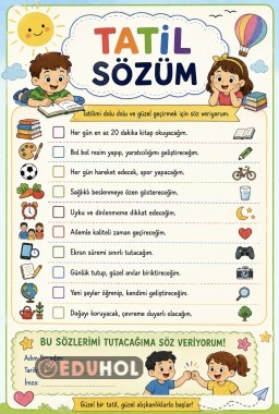 Tatilde yapılacaklar listesi