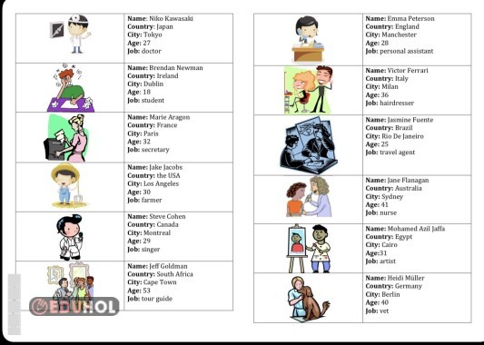 Name cards for introducing yourself