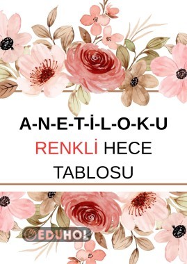 A-n-e-t-i-l-o-k-u Hece Tablosu