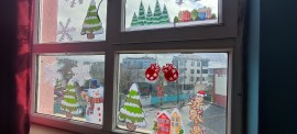 Kış temalı cam süsleme
